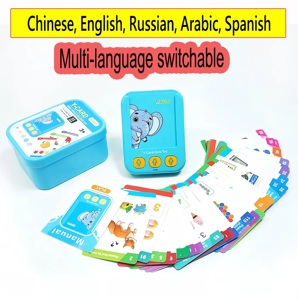 NEW Talking Flash Cards Kids Toy Sensory Toy Easy Carrying Classroom Early Learning Toys for Girls Boys Child Toddlers Age 3-6