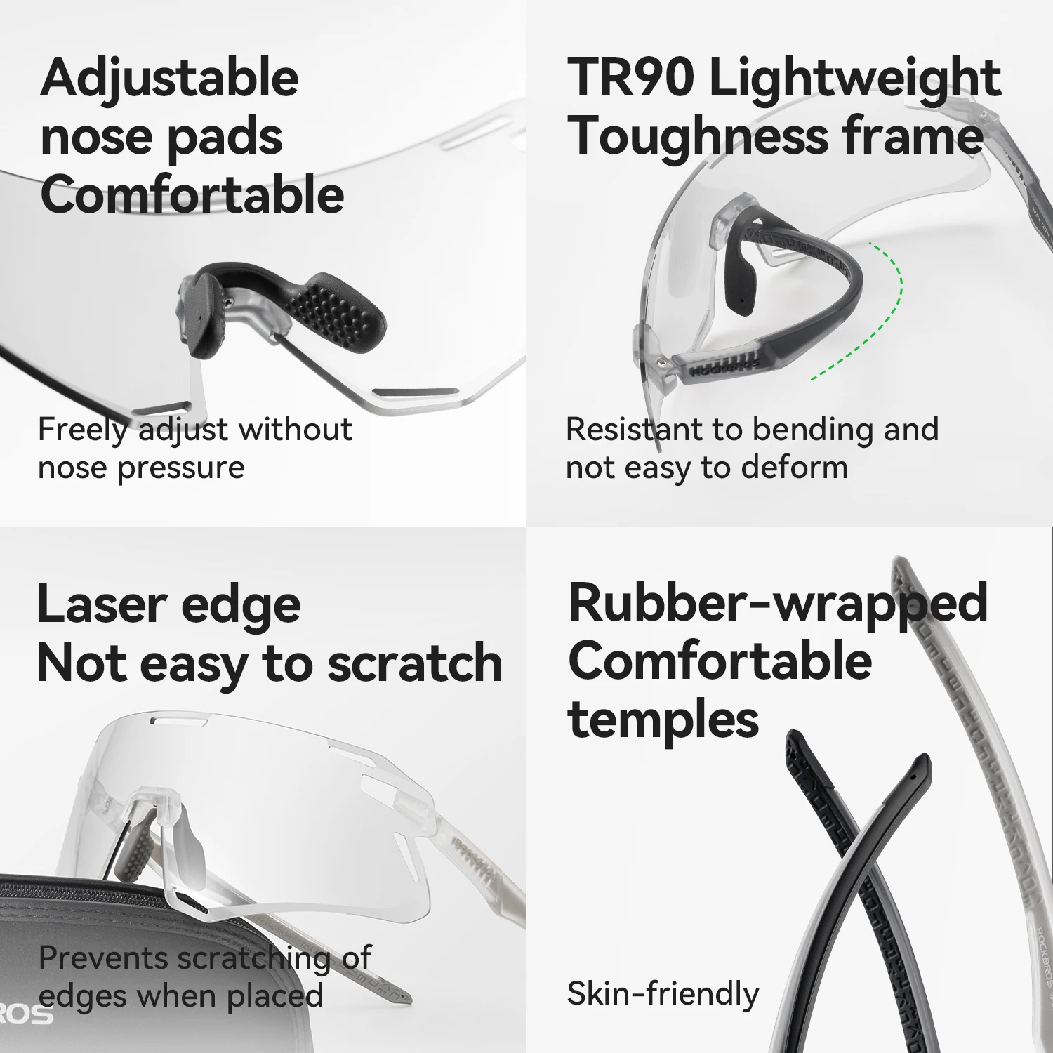 ROCKBROS Photochromic Cycling Glasses Bike Bicycle Glasses Sports Men\'s Sunglasses MTB Road Cycling Eyewear Protection Goggles