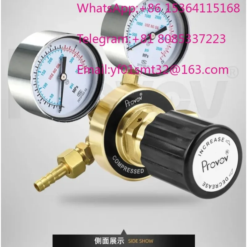 All-copper pressure reducing valve double gauge oxygen gas  regulation