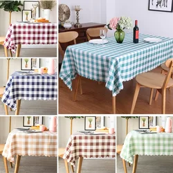 Plaid Rectangular Table Cover For Modern Home Decorative Dinning Red Black Green Tablecloth Checkered Picnic Tea Table Cloth