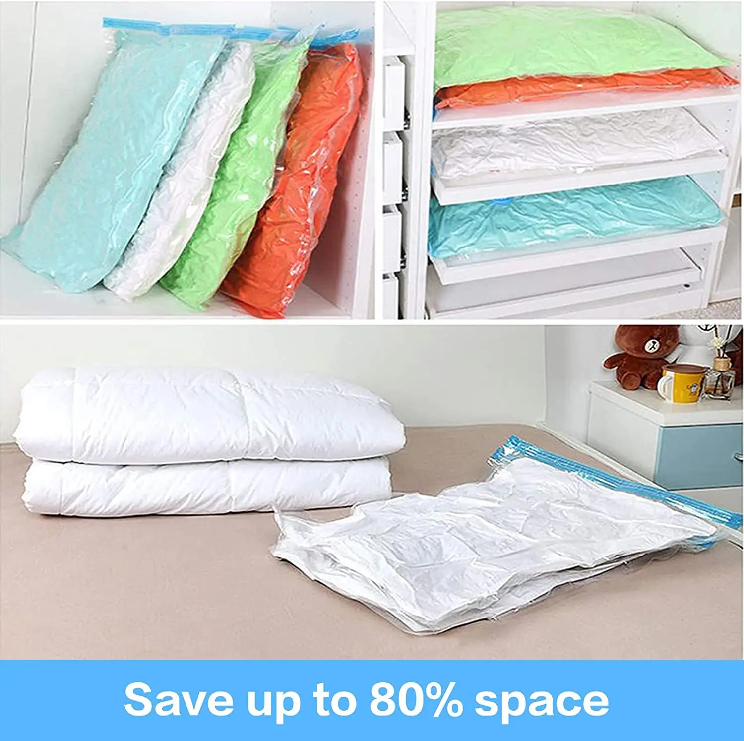 Roll-Up Travel Space Saver Aufbewahrungstaschen für Gepäck, Kleidung, Kreuzfahrtschiff, Essentials Home Packing-Organizer – Detail 2