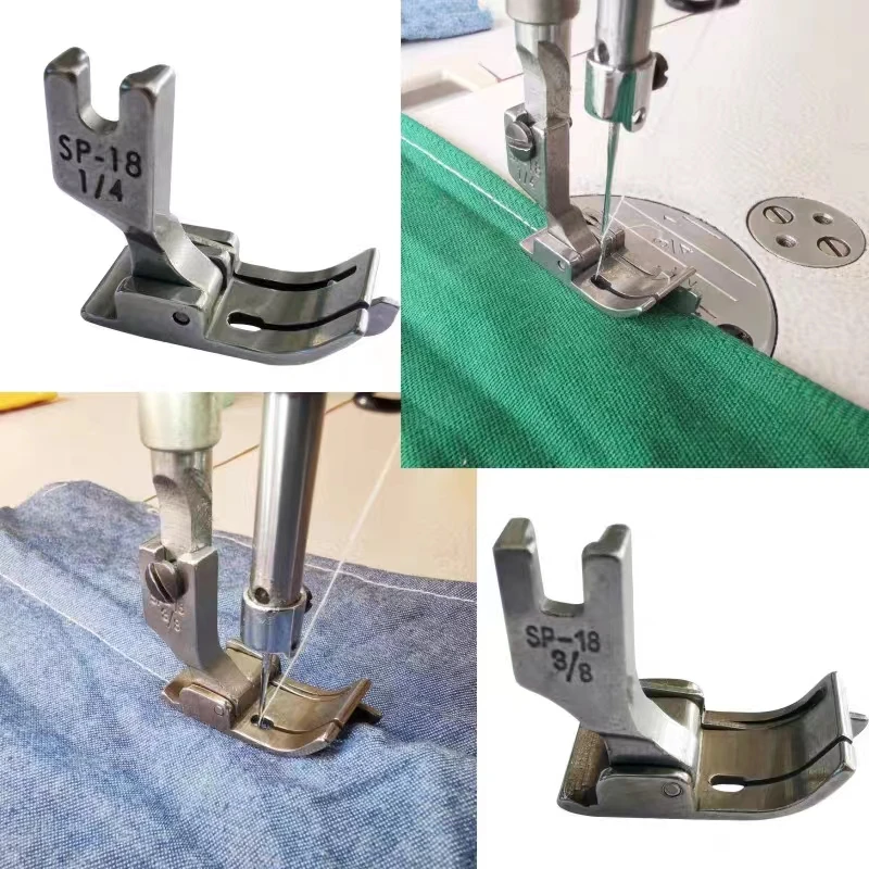 SP-18 Right / Left Side Edge Guide Presser Foot For Industrial Single Needle Sewing Machine Accessories Seam Walking Flat Car