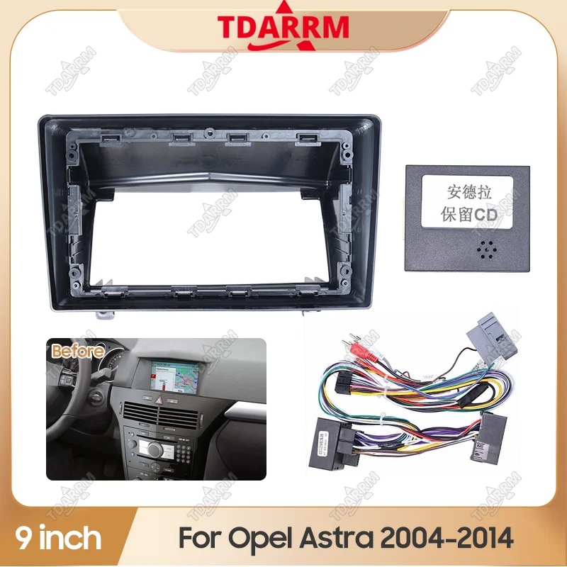 For 2006 OPEL ASTRA 9INCH Car Radio Android Stereo Audio Screen Multimedia Video Player Navigation Harness Frame