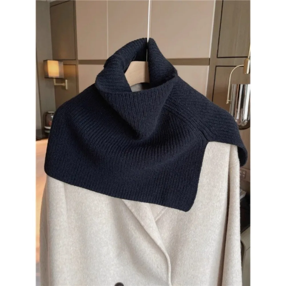 Clothes Accessories Solid Color Pullover Scarf False Collar Detachable Turtleneck Scarf Knitted Knitted Turtleneck Scarf Winter