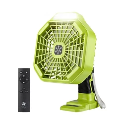 Multifunctional Fan For Ryobi 14.4-18V Li-ion Battery With 3W Light Household Outdoor Camping Fan  Third Gear Wind