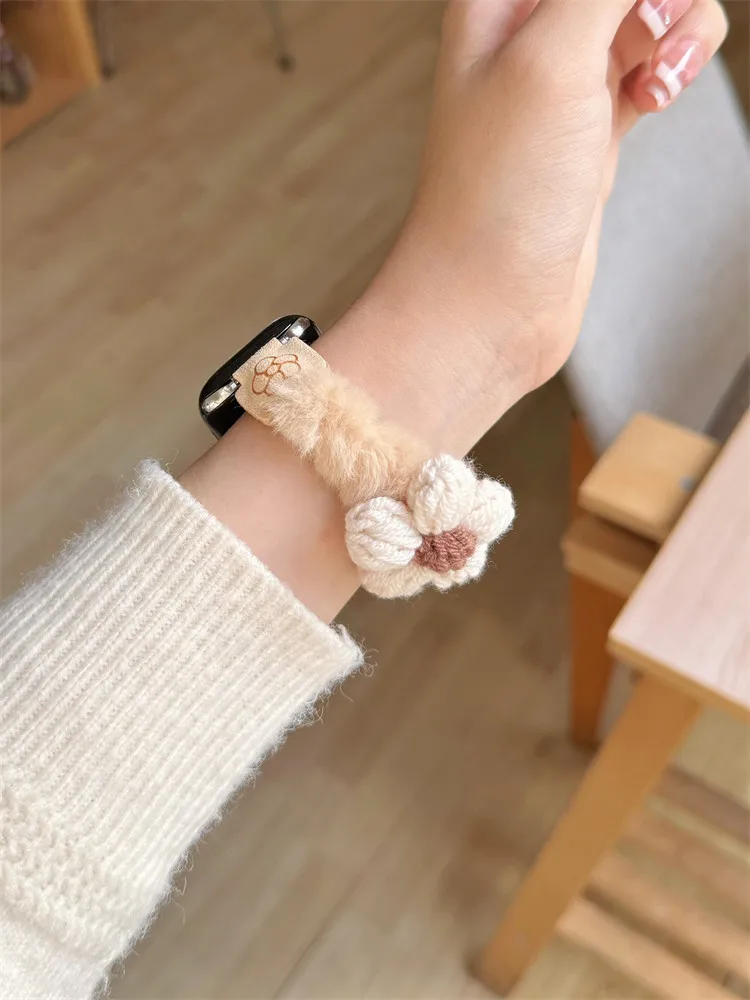 

Plush flower compatible iWatch strap 38mm 40mm 41mm 42mm 44mm 45mm 49mm fashionable strap