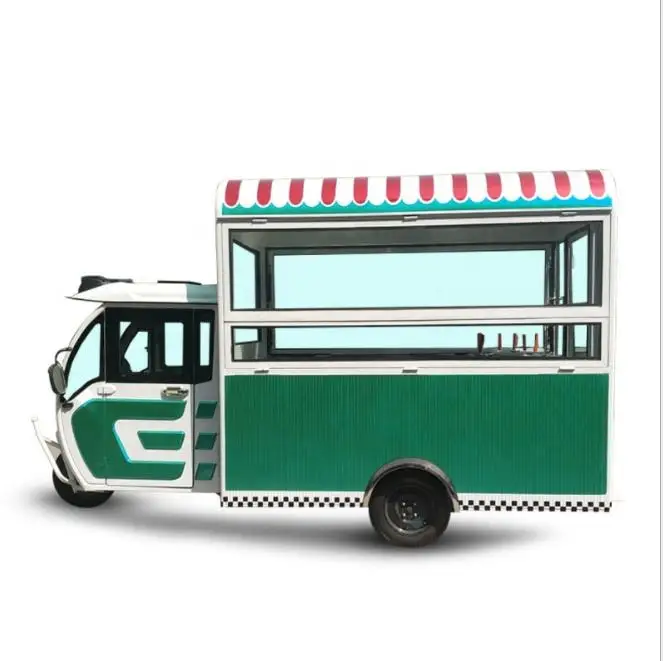 Wholesale Price Electric Mobile Food Truck Mobile Ice Cream Food Truck Trailer Crepe Electric Tricycle Food Cart For Sale