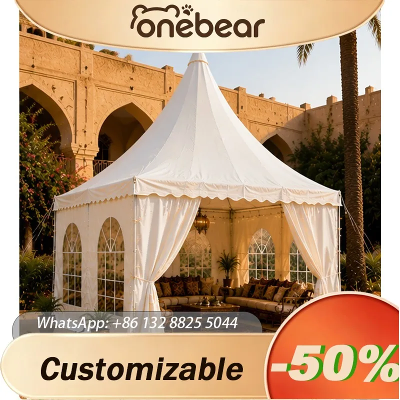 Commercial Pagoda‑Top Marquee Tent, Waterproof Outdoor Wedding Canopy For Middle East Africa Garden Festival Party Events Rental