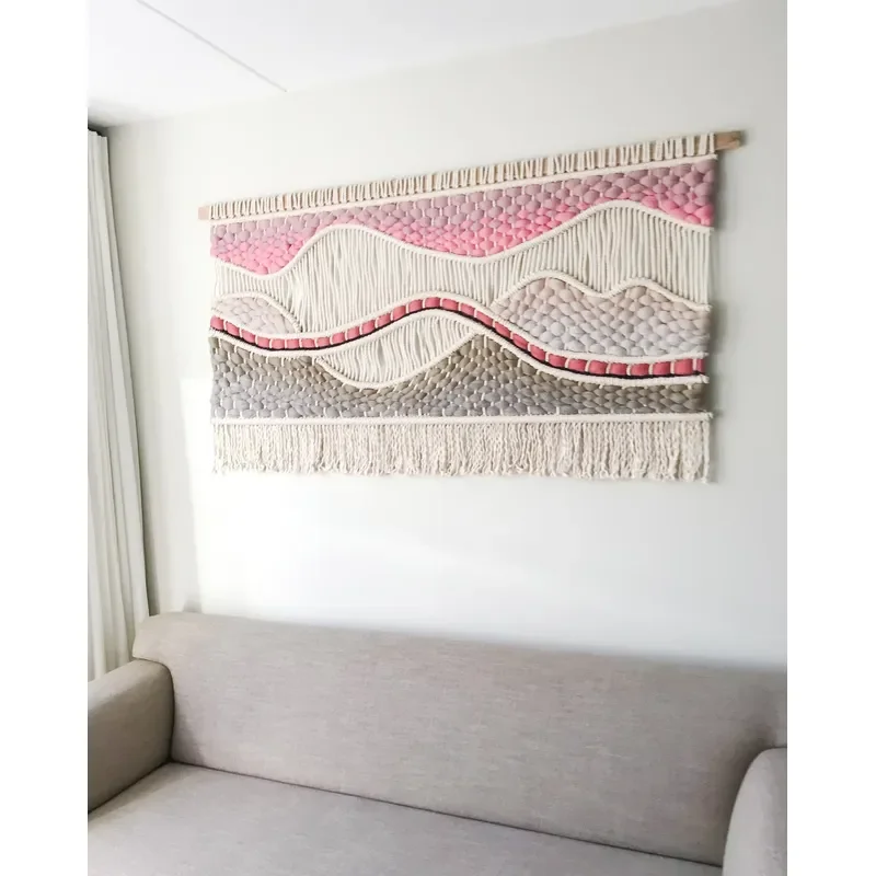Large Bohemian Style Wall Hanging Handmade Cotton Tapestry Modern Home Decorative Wall Art Deco for Birthday