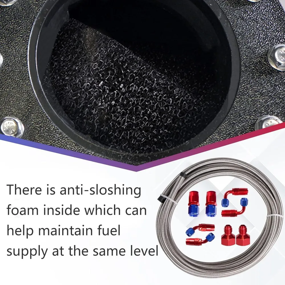 Serbatoio del gas da 80 litri con cella di carburante da 20 galloni con mittente di livello e kit linea carburante 6AN 12FT