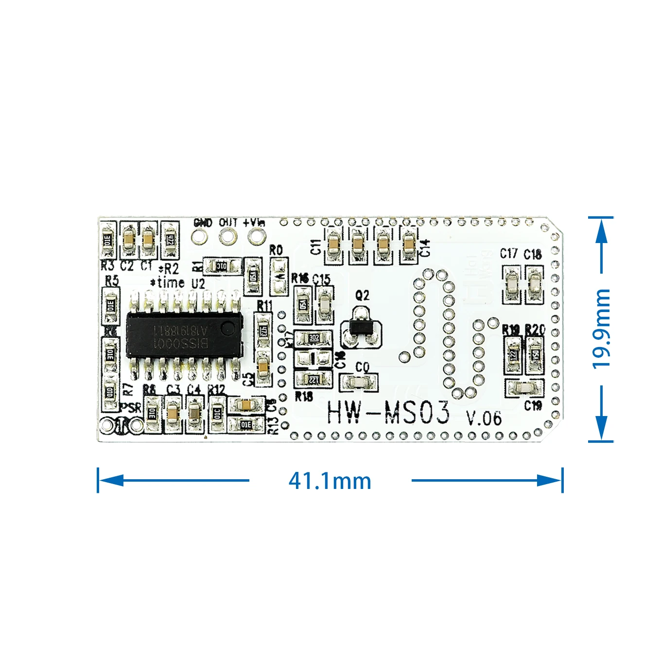 

High Performance Motion Sensor Module Radar Motion Sensor HW-MS03 2.4GHz to 5.8GHz Microwave Radar Sensor Module for Arduino