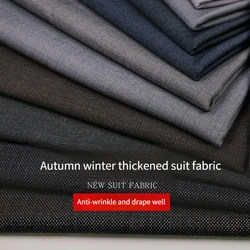Thickend Suit Fabric Dark Pattern By The Meter for Waistcoat Pants Diy Sewing Anti-wrinkle Comfortable Soft Cloth Stripe Plaid