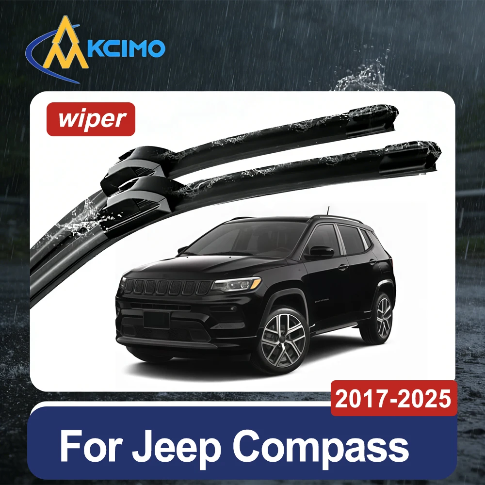 

Wiper Blade Kit Perfect Fit For Jeep Compass MP/552 2017-2025 Complete Pair Durable Rubber Windshield Wiper Set of 2