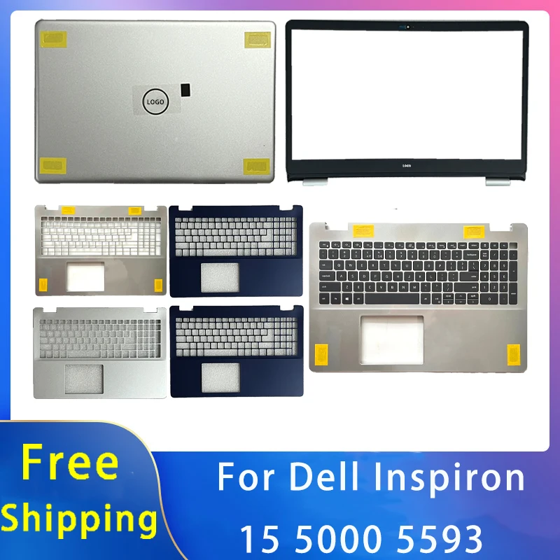 

New For Dell Inspiron 15 5000 5593;Replacement Laptop Accessories Lcd Back Cover/Front Bezel/Palmrest/Keyboard With LOGO