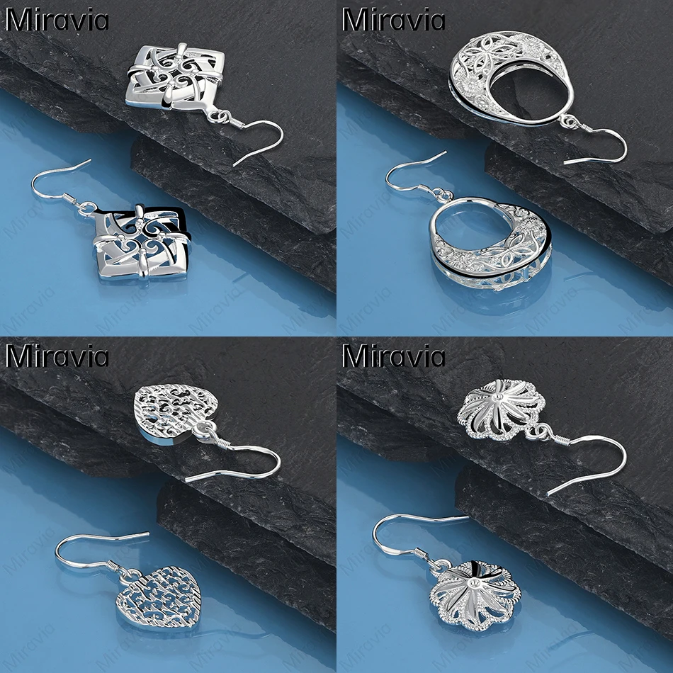 

Miravia 925 Sterling Silver Butterfly Hollow Earrings Women Fashion Romantic Wedding Party Jewelry