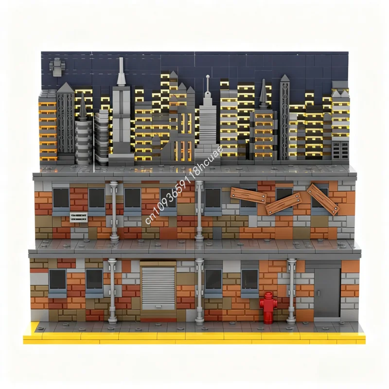 1250 Uds. MOC paisaje urbano Diorama Display nan modelo de bloques de construcción juguetes artesanales arquitectura ladrillo idea creativa regalos de navidad
