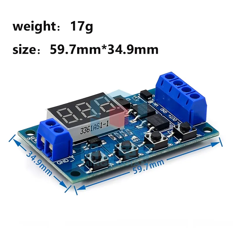 Trigger Loop Timing Delay Switch Circuit Dual MOS Control Board Instead of Relay Module 12 24V