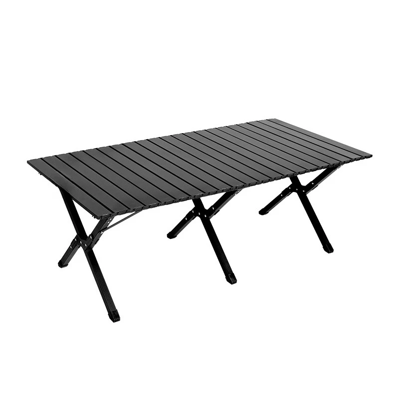 

Aluminum alloy egg roll table blackened outdoor folding table camping equipment portable picnic camping table and chairs
