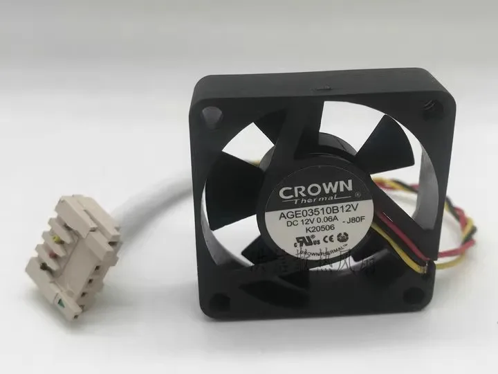 Free shipping of original CROWN AGE03510B12V 12V 0.06A 35 * 10mm axial flow 3.5CM cooling fan