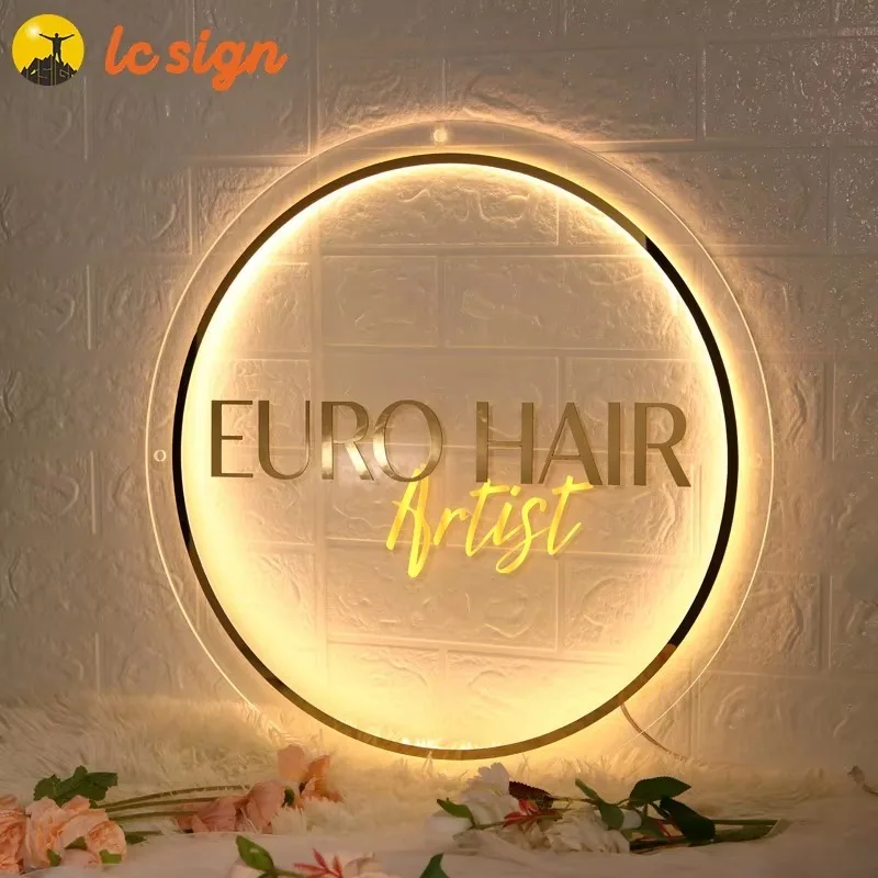 Backlit Letter Sign LED Letter Signs Alphabet Signage Nail SPA Shop Logo with Acrylic Sign Board Custom Company Name Neon Light