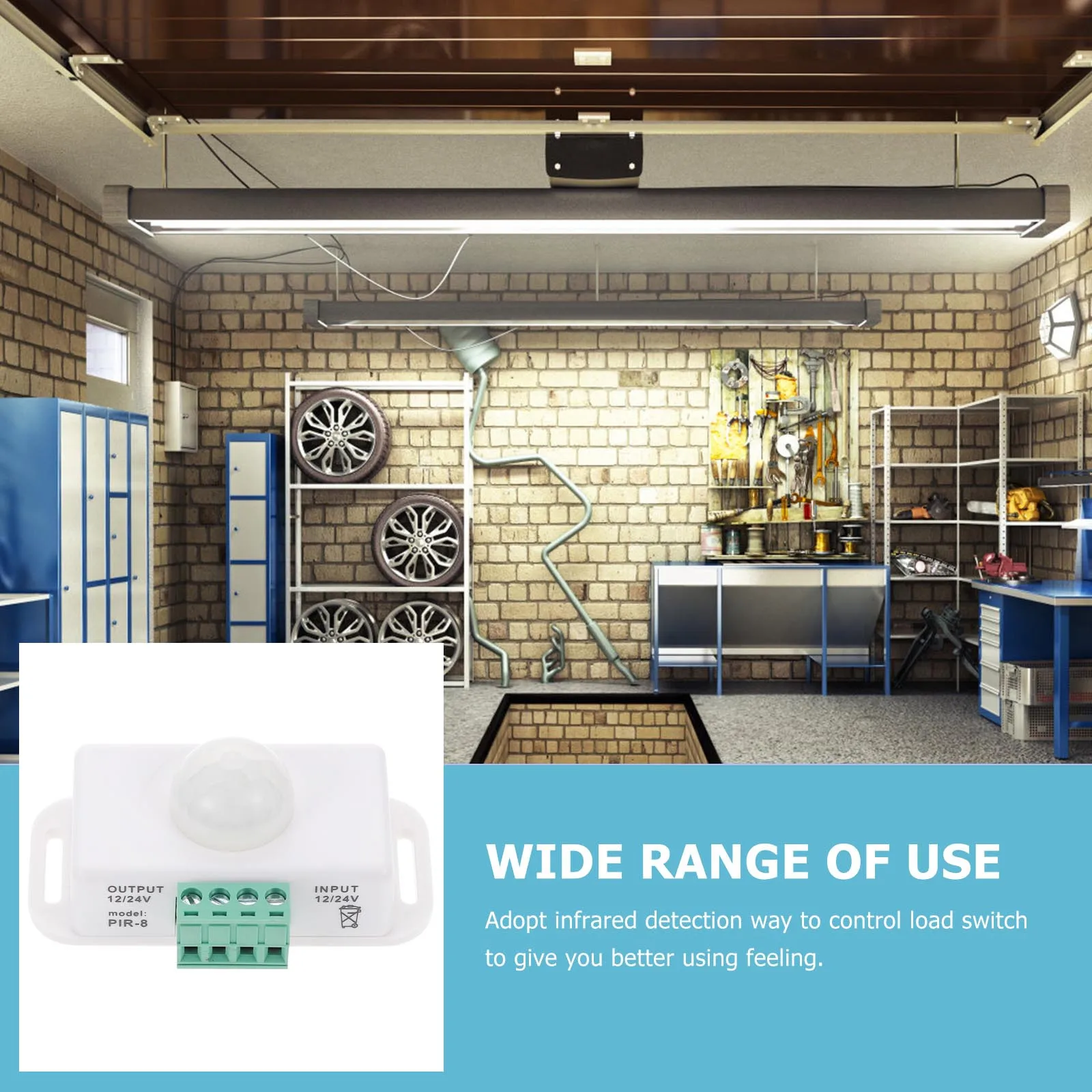 LED Sensor Controller Motion Infrared Detection ABS Durable Practical Long Time Use Pir Sensor Strips Light Control