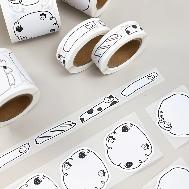 200pcs Writable Kitchen Labels Organization Stickers Custom Shape Water-based Paper Sealing Sticker Food Storage Name Tags