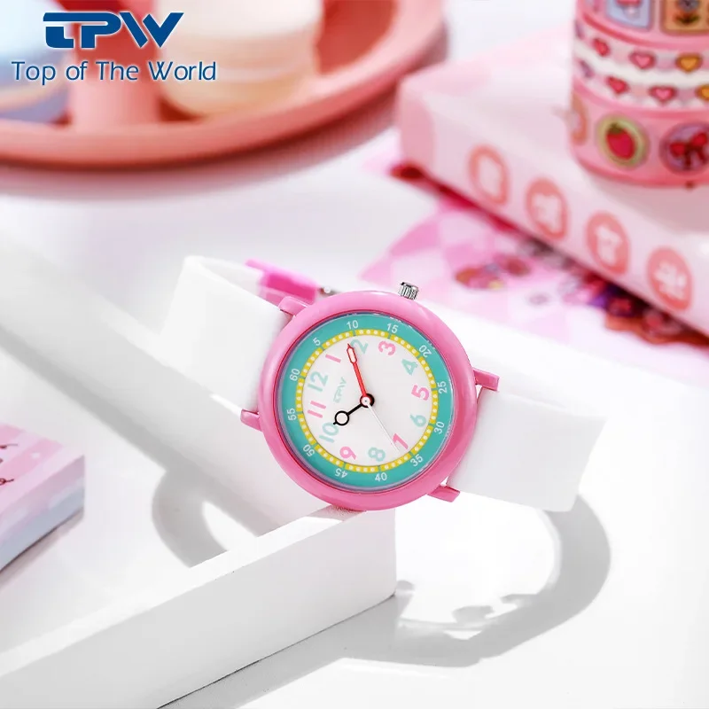ساعة أطفال بقرص ملون كاجوال بإضاءة ليلية للطلاب كوارتز رياضية للامتحان في الهواء الطلق هدايا ساعة للرجال والنساء