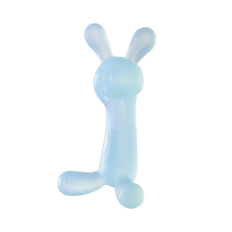 Teething Pain Relief Toy Silicone Baby Teether Newborn Baby Molar Chewing Toy  Rabbit Teether Education Sensory Toy QX2D