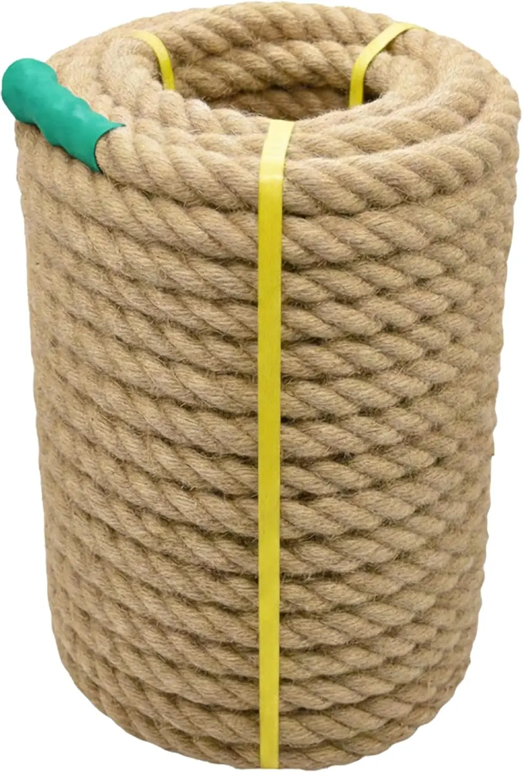 

Natural Jute Manila Rope, Heavy Duty Twisted for Crafts, Bundling, Anchor, Hammock, Nautical Decor (1-1/4 in X 100 Ft)