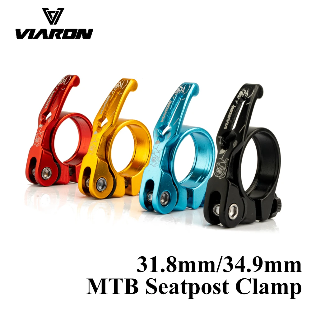 MTB Folding Bike Quick Release Seatpost Clamp Ultralight Bicycle Seat Post Mount 31.8/34.9mm Bicycle Parts by VIARON