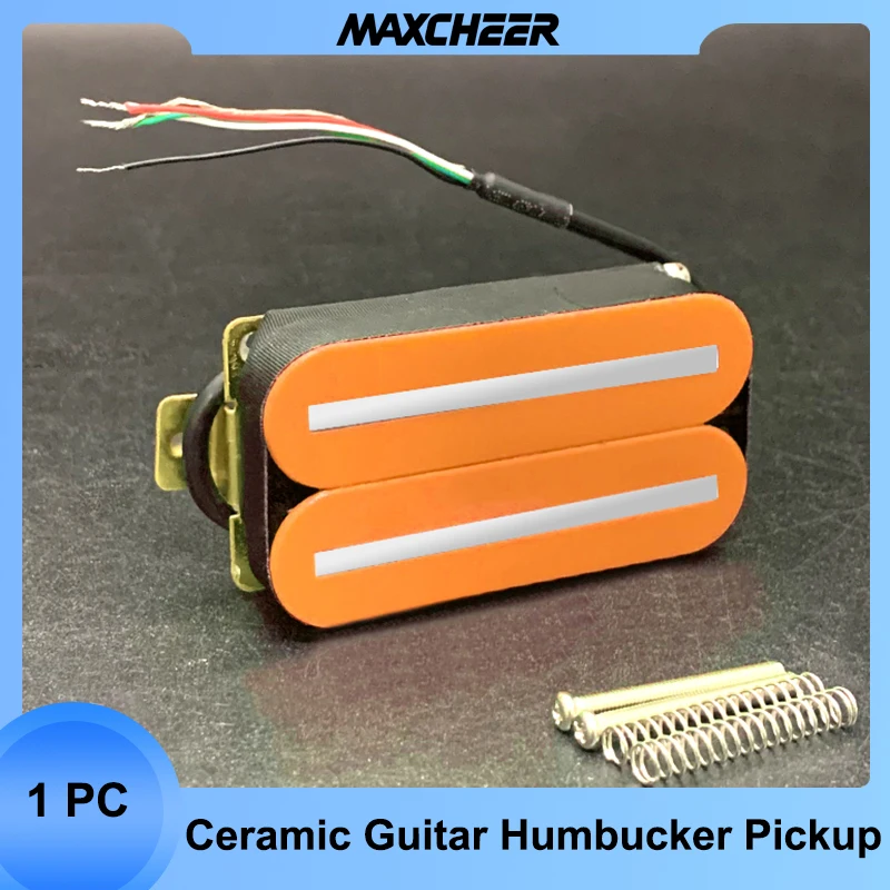 Electric Guitar Humbucker Dual Coil Dual Rail Guitar Neck or Bridge Pickup With 57mm Steel Pole Multi Color Optional