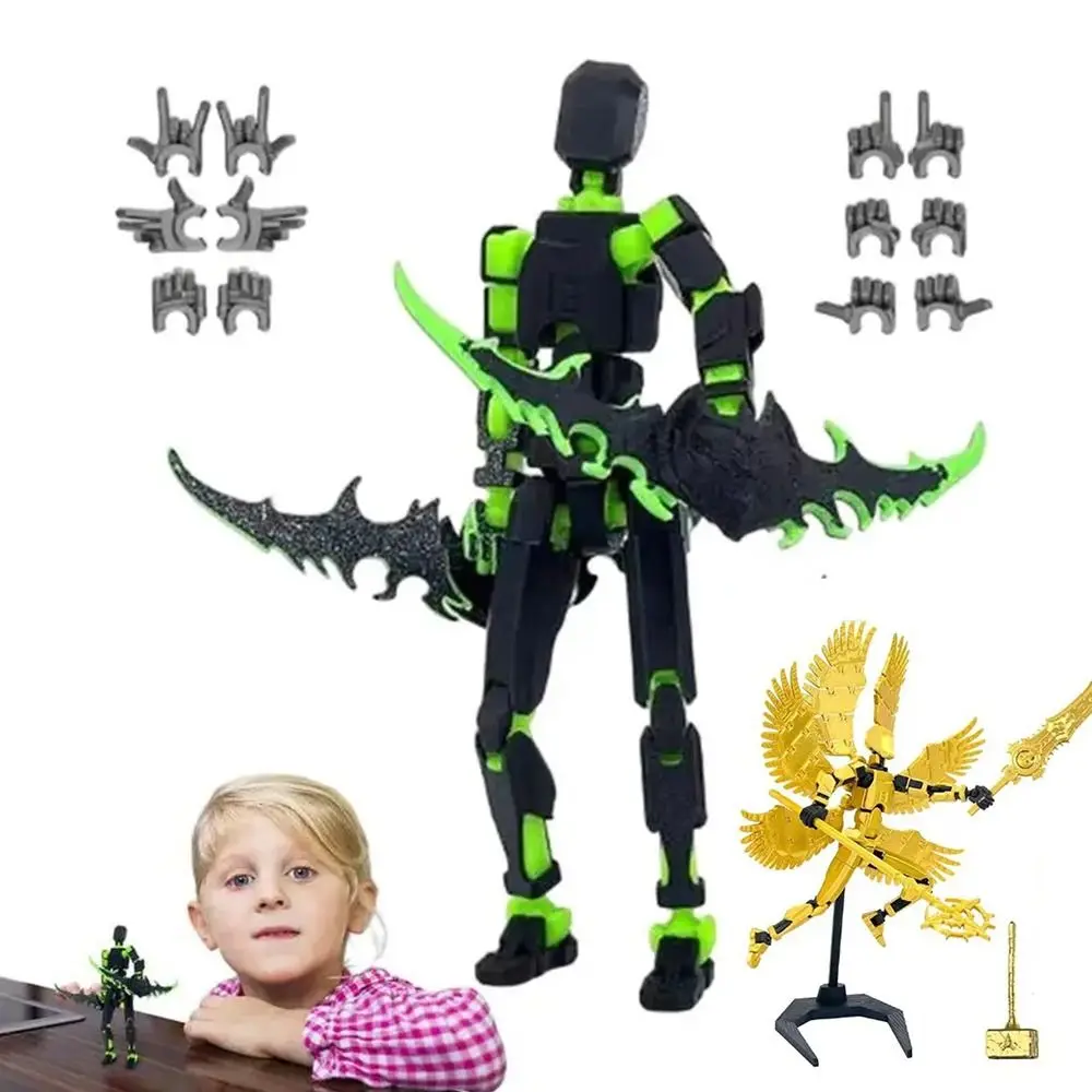 Desktop Decoration 3D Printed T13 Action Figure ABS Shapeshift Robot Robot Dummy Action Figures Model Multi-Jointed Movable