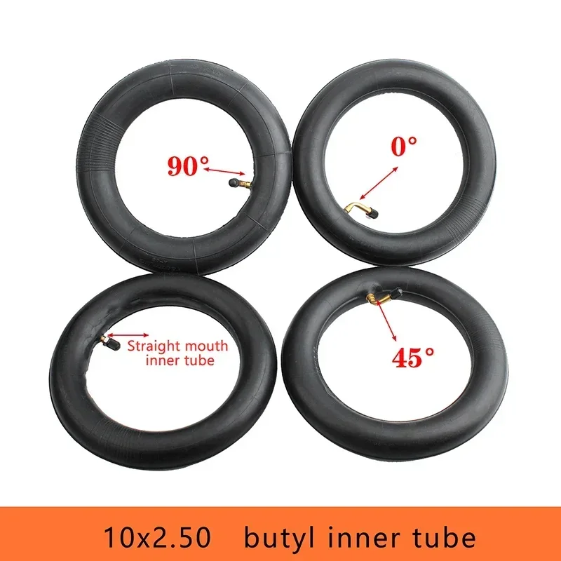 

10-дюймовая внутренняя трубка 10x2,50 для электрического скутера, бутилкаучуковая пневматическая шина для электрического скутера, велосипеда, балансировочного автомобиля