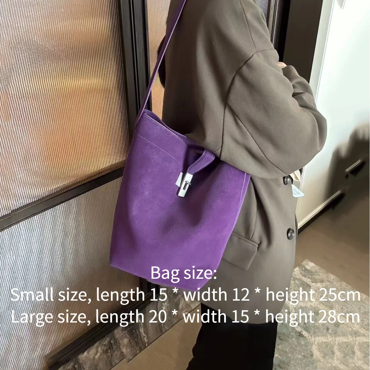 Retro suede bucket bag women's - Bucket Bag Suede review and price