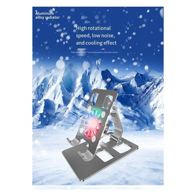 SUNRI-H8WD Cooling Fan Stand Portable For Phone Tablet Support Heat Dissipation Stand For Cellphone Tabletop Holder