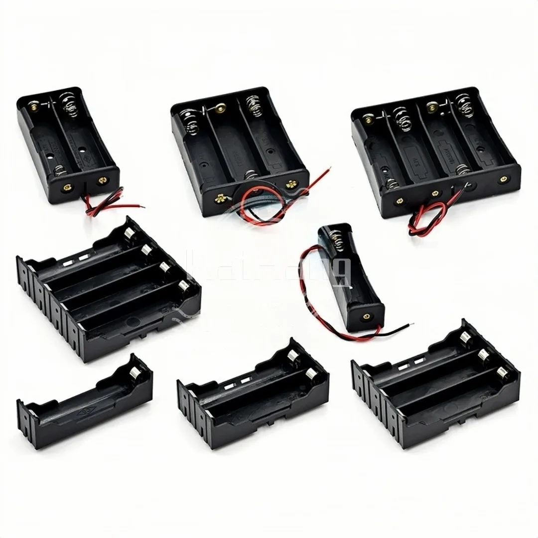 18650 Powerbank-Gehäuse 1X 2X 3X 4X 18650 Batteriehalter Aufbewahrungsbox 1 2 3 4 Fächer Batteriebehälter mit festen Pins und Kabelanschluss 2028