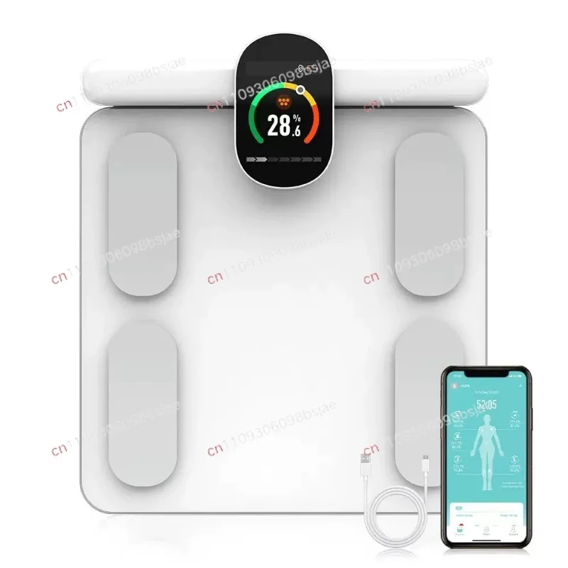 Household scale, intelligent eight-electrode body fat scale, high-precision professional health