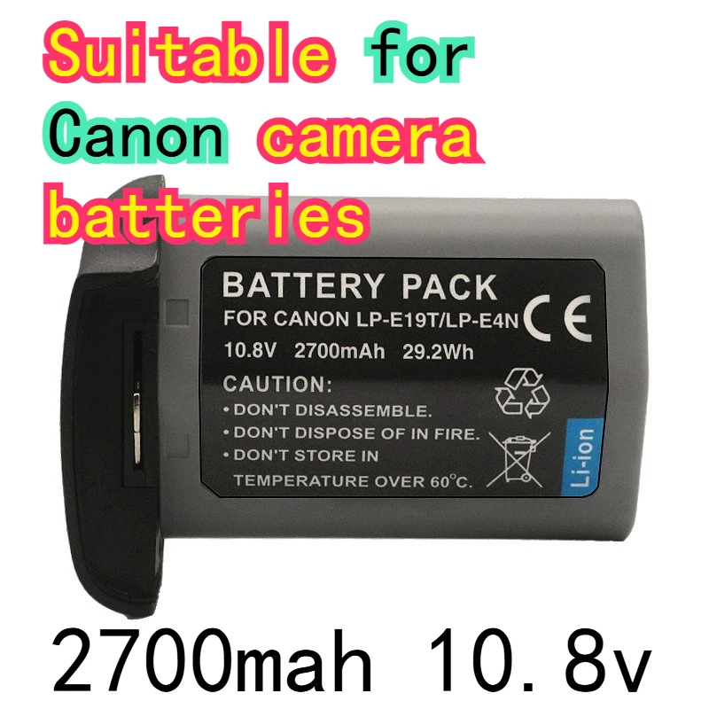 

2700mAh Suitable for Canon 10.8VEOS R3,1D X Mark III Camera with Long-lasting LP-E19 Battery and E4N Camera Battery