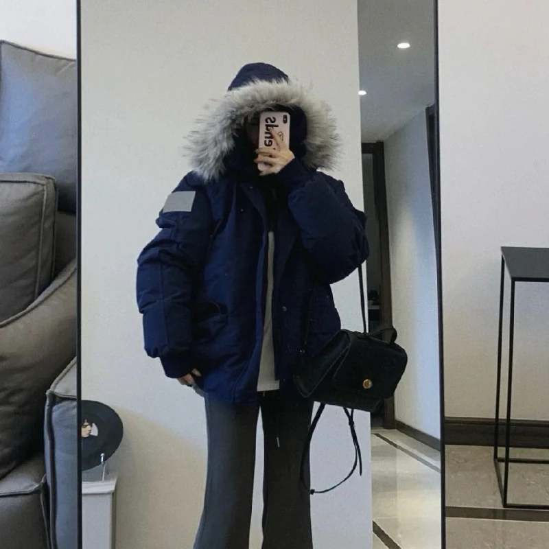 Fashion Casual Coat Down Snow Wear Outerwear Female Hooded Waterproof Cotton Padded Parka Winter Jacket Women's Parkas Coat