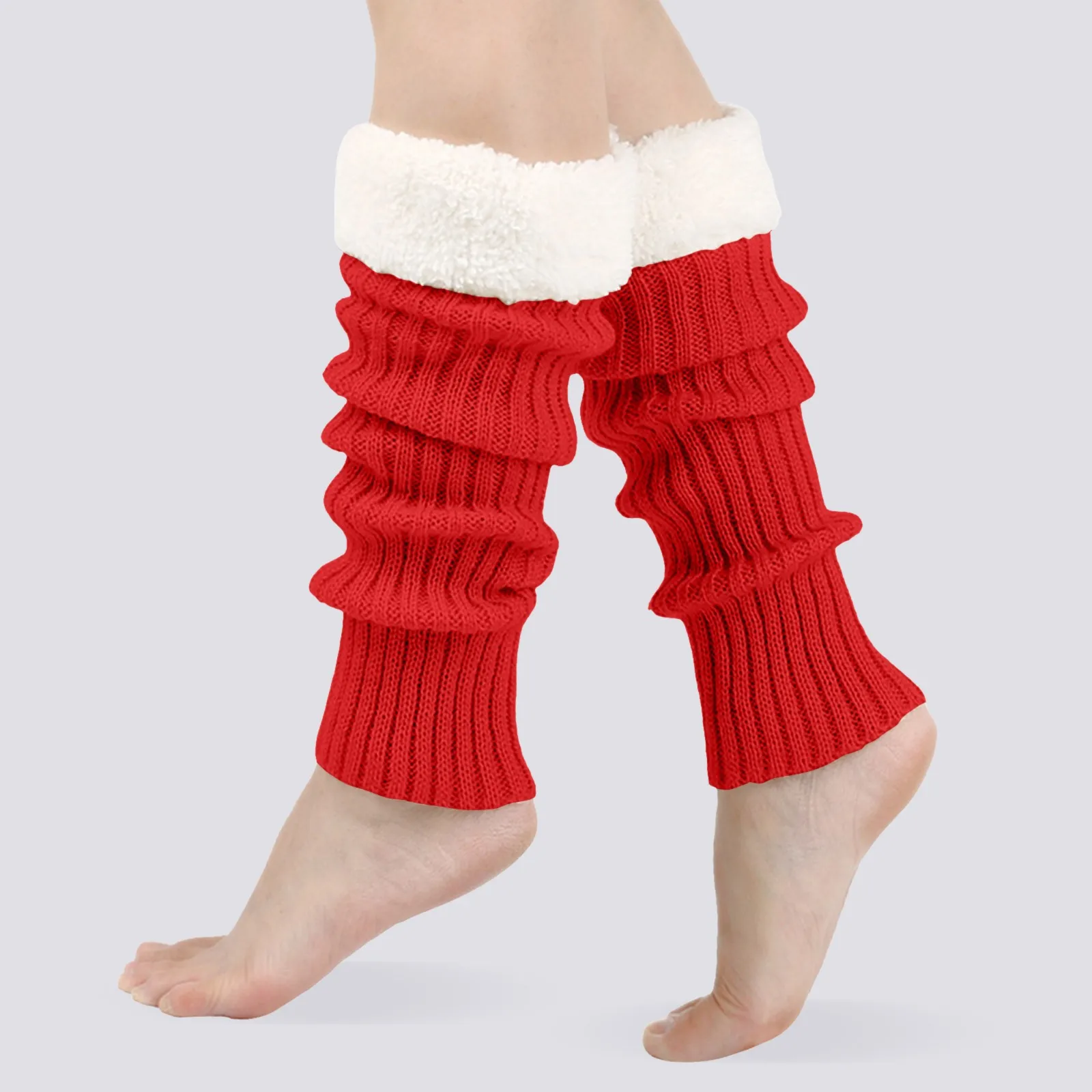 Women'S Leg Warmers 80'S Knitted Leg Warmers Suitable For Ballet Figure Skating Yoga Party Teenagers Neon Slipper Socks