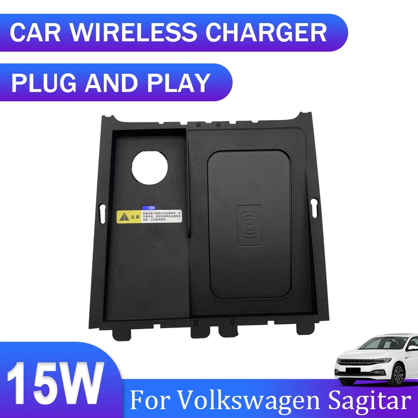 

Car QI Wireless Charger For Volkswagen VW Sagitar 2015-2018 Special Mobile Phone Holder Cigarette Lighter Mounting Accessories