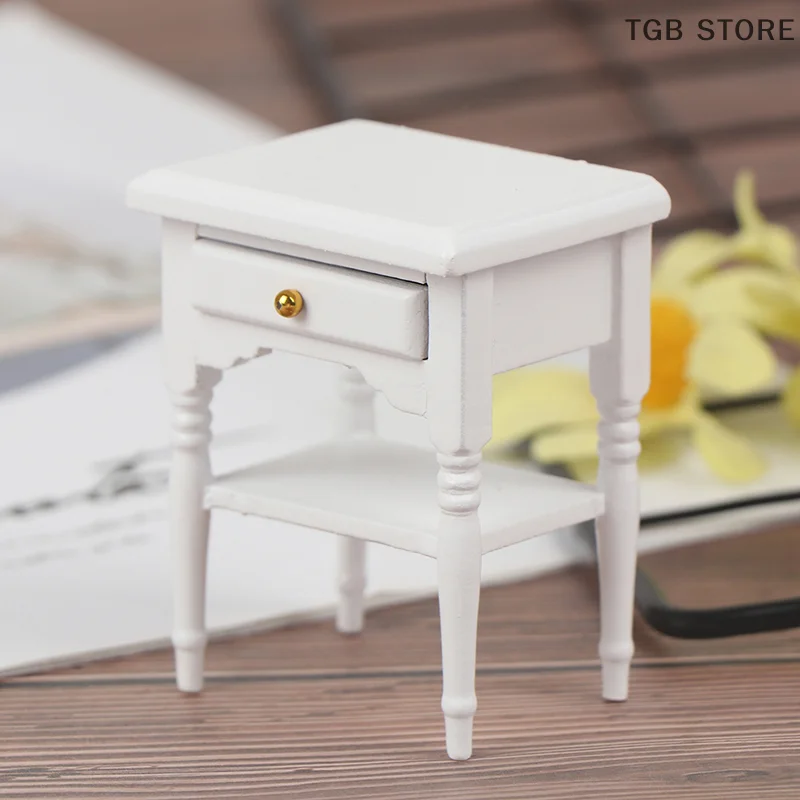 1Pc 1:12 Dollhouse Miniature Furniture Bedside Cupboard Doll House Room Decor