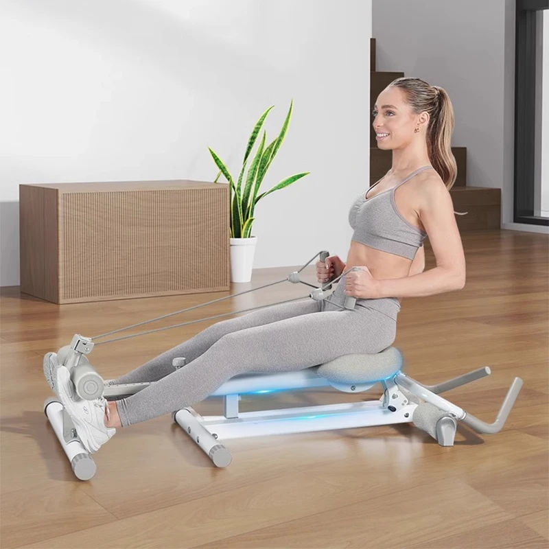 Four-in-one multifunctional rowing machine, home fitness equipment, foldable and storageable, abdominal strengthening tool 