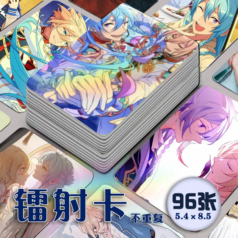 96 Pc/set Ensemble Stars Manga Laser Lomo Card Album Comic Characters Photo card Fans Collection Cards