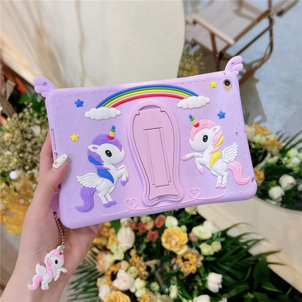 حافظة لجهاز ابل ايباد برو 10.2in 2020 من السيليكون ، حافظة لجهاز ايباد ميني 4 5 6 لاجهزة ايباد 2 3 4 ، حافظة للاولاد والبنات