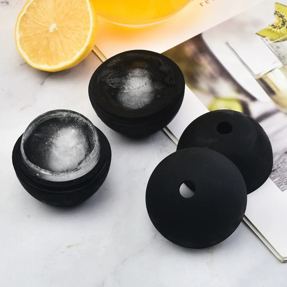 

2pcs Household Silicone Ice Hockey Mold DIY Round Ice Ball Maker Sphere Ice Cube Mold Summer