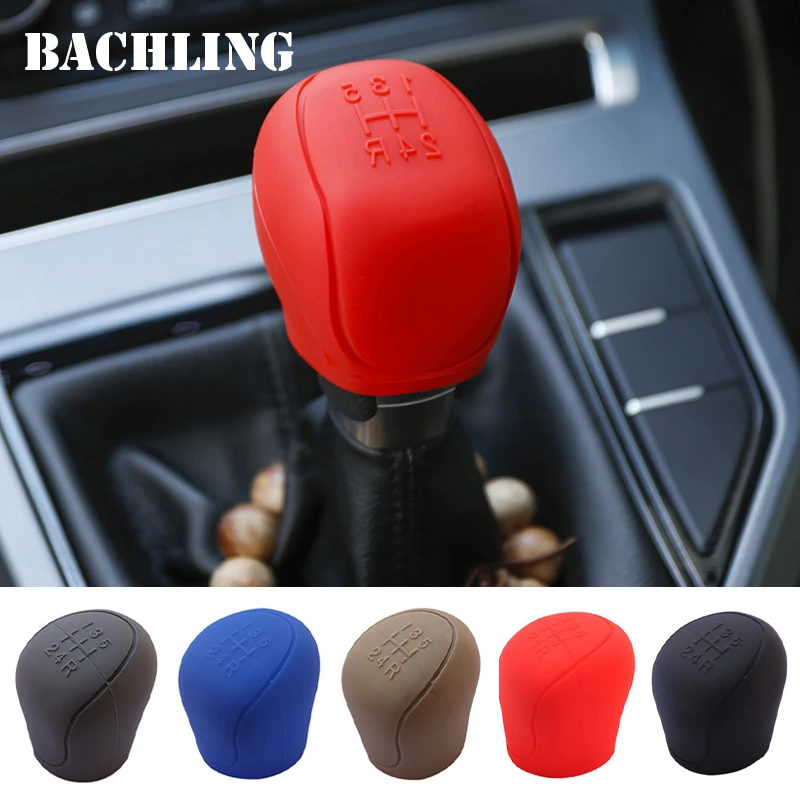 1pc manual 5/6 velocidades acessórios interiores do carro silicone botão de mudança de engrenagem capa mudança antiderrapante acessórios interiores do carro
