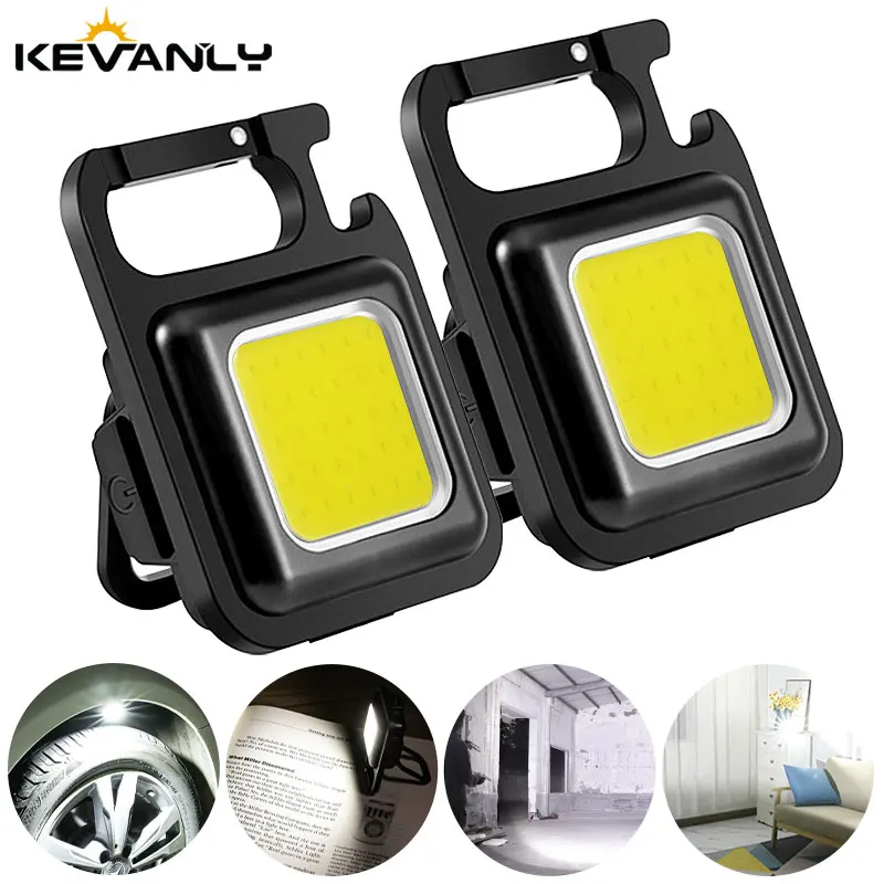 

2 шт. многофункциональный COB светодиодный мини-фонарик супер яркий белый USB зарядка рабочие фонари уличный аварийный светильник для кемпинга