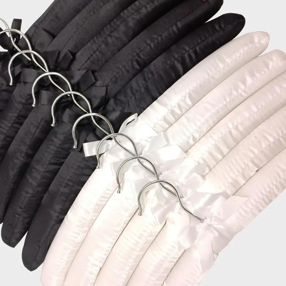 5PCS Shop Clothes Jacket Rack Silk Wrapped Sponge Hangers Clothes Hanger Display Hanger
