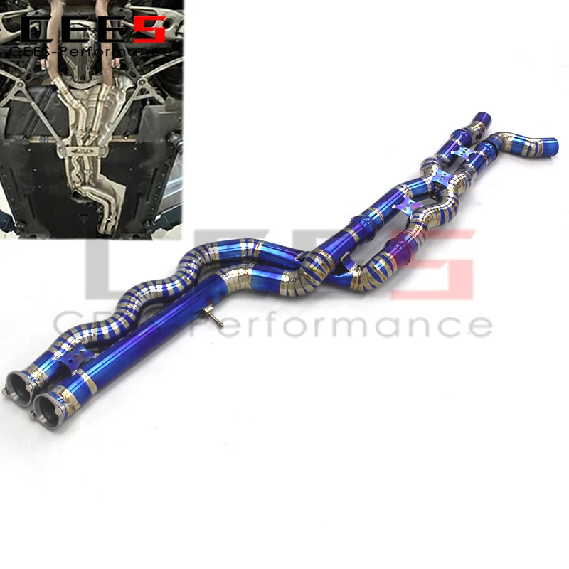 

cees Blue X Midpipe 2.5" Equal Length for BMW M2C M2 Competition F87 S55 3.0T 2020-2024 Upgrade 63mm Middle Pipe Exhaust System